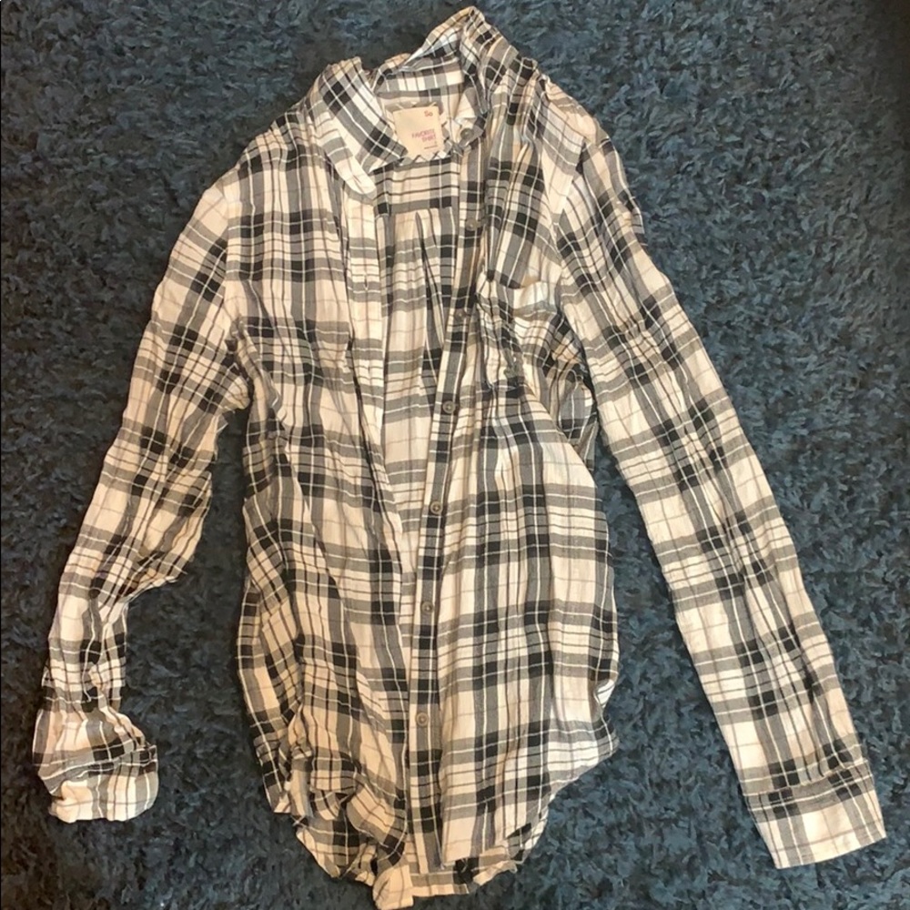 White and black flannel